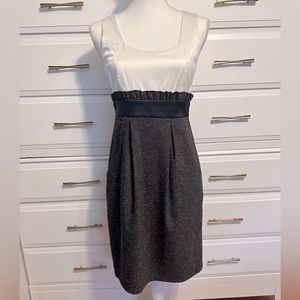Maurices Sleeveless Dress with Pockets Gray White - Size 3|4